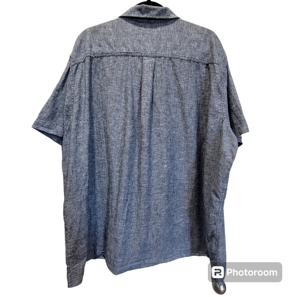 2XL Hemp Cotton Blend Men's Dress Button Up Dress Shirt Office Career - Picture 2 of 7